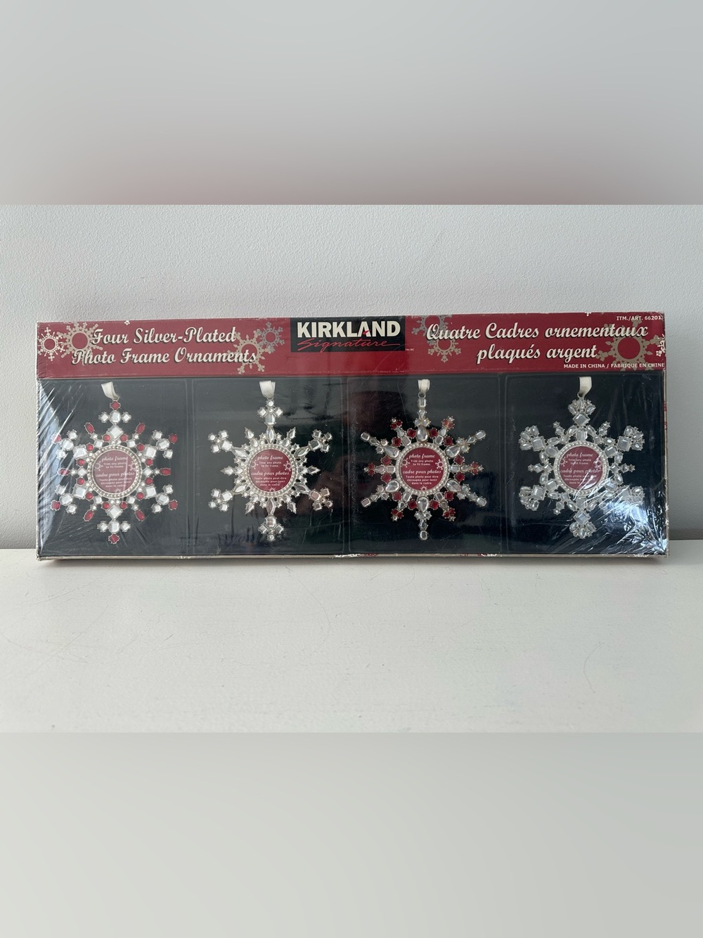 NEW ~ FOUR Kirkland’s Signature Snowflake Ornament Frames